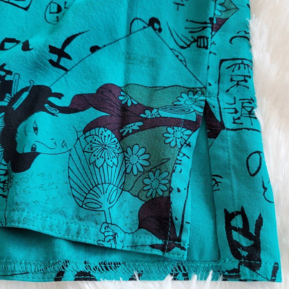 Tianello tank blouse Geisha Japanese Asian print Women Top size Small - Picture 3 of 6